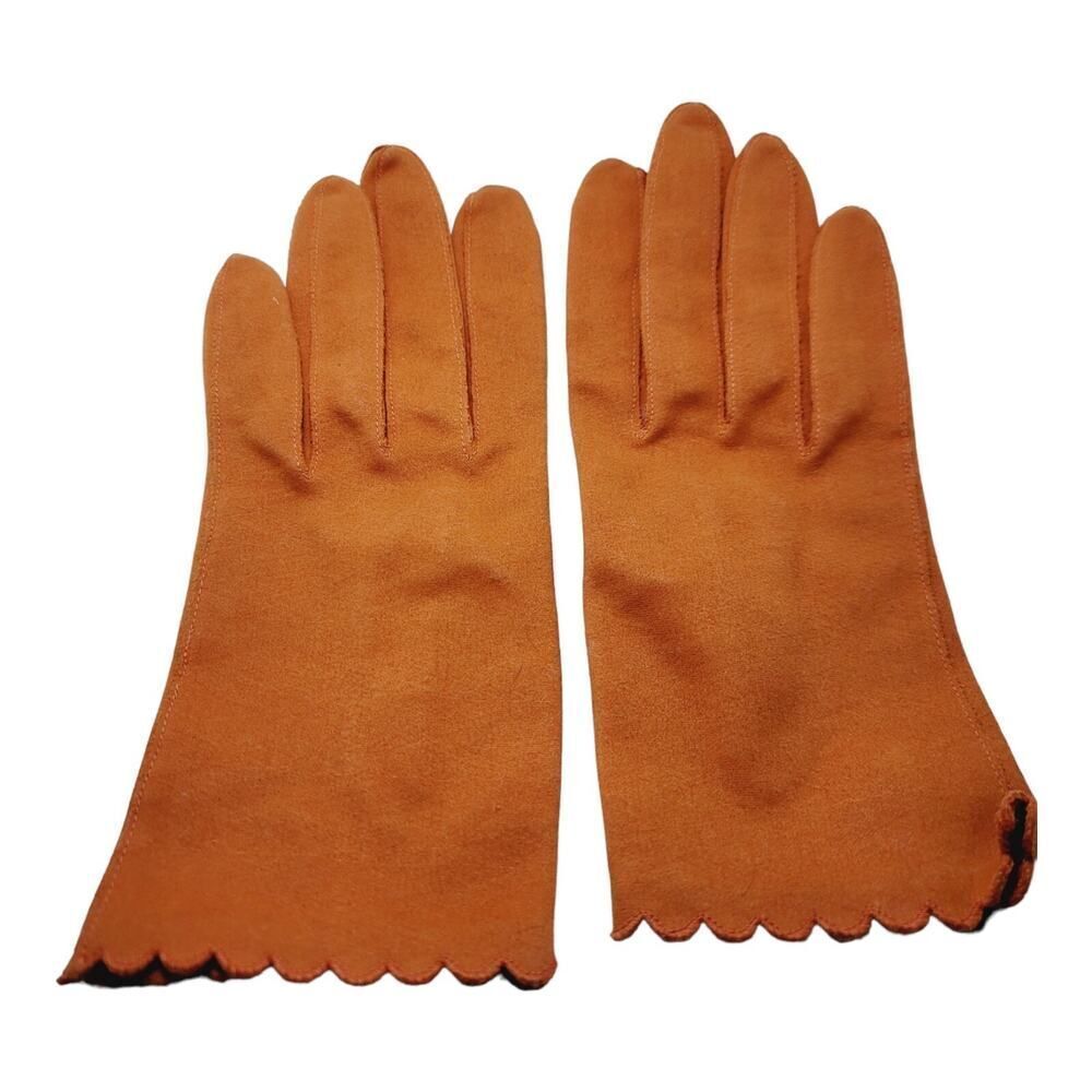 Vintage ISOTONER by ARIS Orange WOMEN'S Driving Gloves Size‎ 7.5